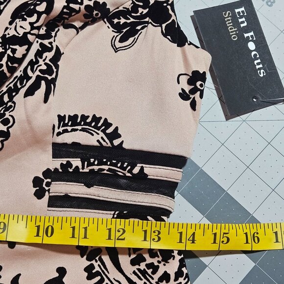 Valentines Elegant Classy En Focus Studio Womens Sleeveless Midi Dress Black Bei - Picture 13 of 16